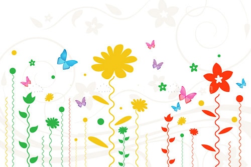 Multicolor Floral Background